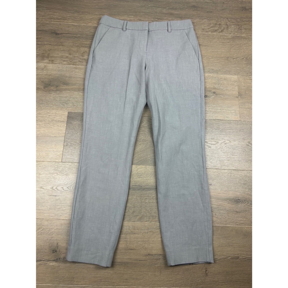 Express Columnist Dress Pants Womens 6 Light Gray Slim Straight Leg Trousers
